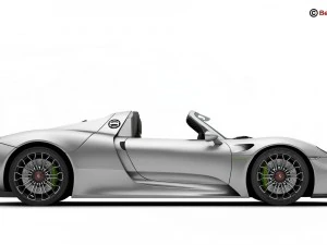 porsche 918 spyder with detachable roof 3D Model
