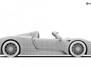 porsche 918 spyder with detachable roof 3D Model