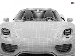 porsche 918 spyder with detachable roof 3D Model