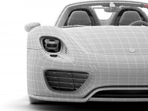 porsche 918 spyder with detachable roof 3D Model
