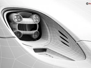 porsche 918 spyder with detachable roof 3D Model