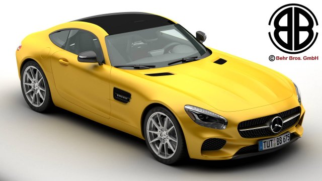 mercedes amg gt 2015 eu and us version 3D Модель .c4d .max .obj .3ds .fbx .stl .blend 