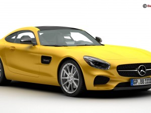 mercedes amg gt 2015 eu and us version 3D Модель