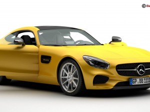 mercedes amg gt 2015 eu and us version 3D Модель