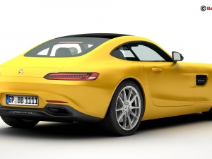 mercedes amg gt 2015 eu and us version 3D Модель