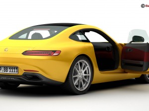 mercedes amg gt 2015 eu and us version 3D Модель