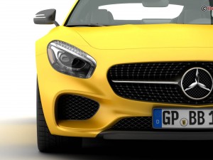 mercedes amg gt 2015 eu and us version 3D Модель