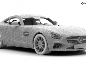 mercedes amg gt 2015 eu and us version 3D Модель