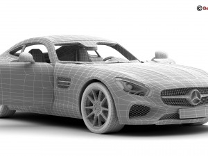 mercedes amg gt 2015 eu and us version 3D Модель