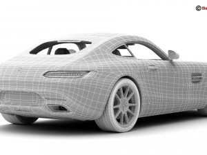 mercedes amg gt 2015 eu and us version 3D Модель