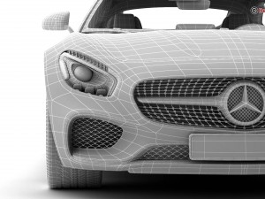 mercedes amg gt 2015 eu and us version 3D Модель