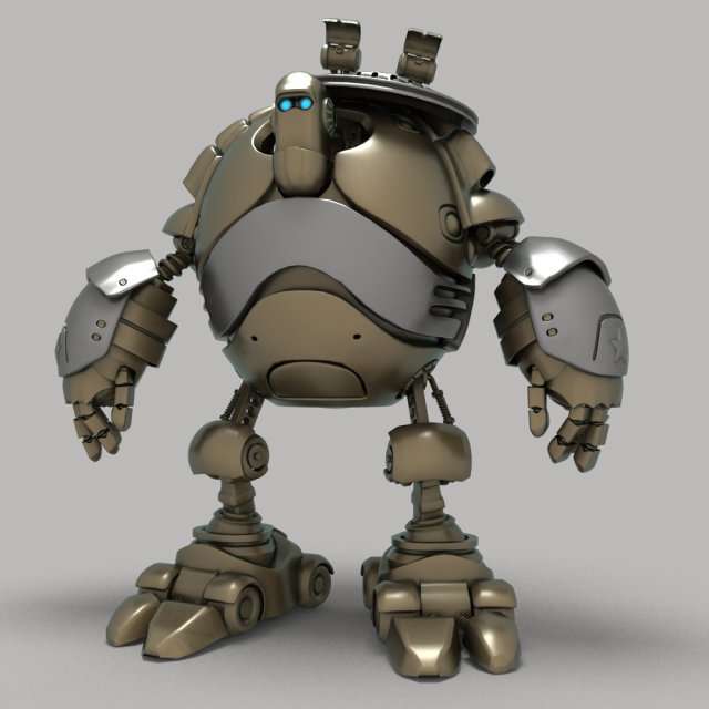 robot 18 3D Model .c4d .max .obj .3ds .fbx .stl .blend 