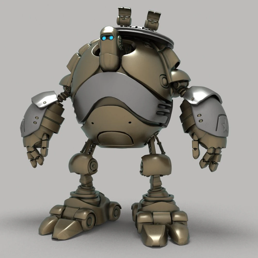 robot 18 3D Model .c4d .max .obj .3ds .fbx .stl .blend