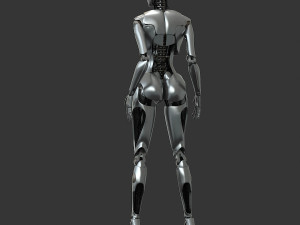 female robot 3D 模型