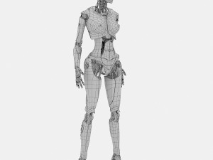 female robot 3D 模型