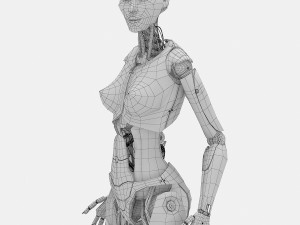 female robot 3D 模型