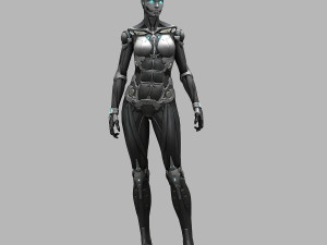female robot 01 Model 3D