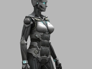 female robot 01 3D 모델