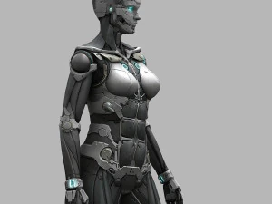 female robot 01 3D Model