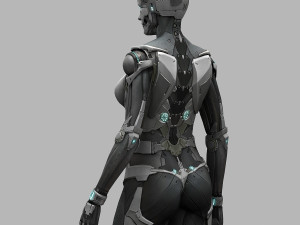 female robot 01 3D 모델