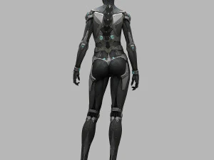 female robot 01 3D Model