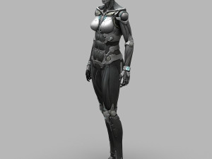 female robot 01 3D 모델
