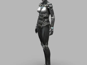 female robot 01 3D Model