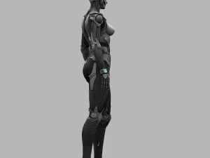 female robot 01 3D Model