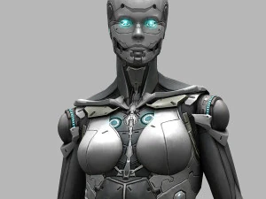 female robot 01 3D Model