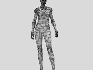 female robot 01 3D Model