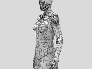female robot 01 3D 모델