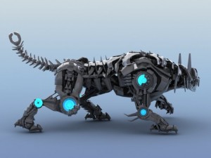 robot tiger 3D Model
