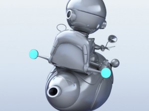 cartoon aircraft  robot pilot 3D Model
