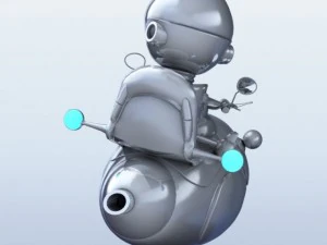 cartoon aircraft  robot pilot 3D Model