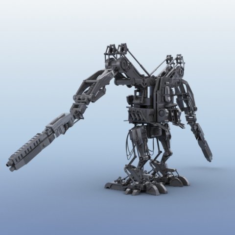 robot 02 Modelo 3D .c4d .max .obj .3ds .fbx .stl .blend 