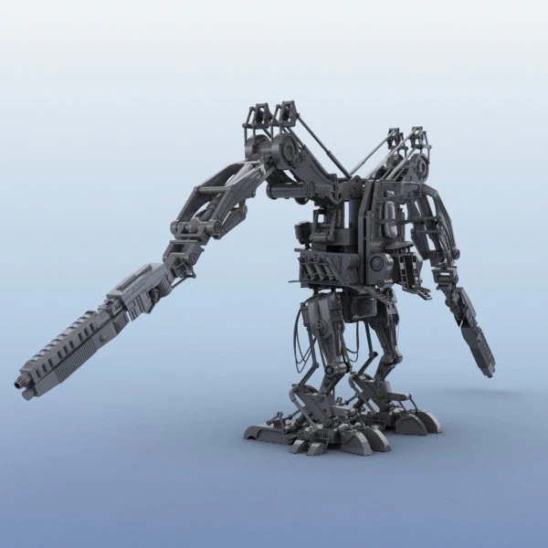 robot 02 3D Model .c4d .max .obj .3ds .fbx .stl .blend