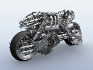 terminator robot motorcycle 3D Model
