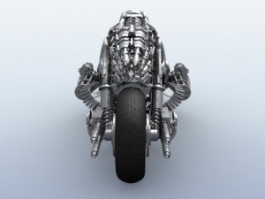 terminator robot motorcycle 3D Model