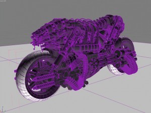 terminator robot motorcycle 3D Model