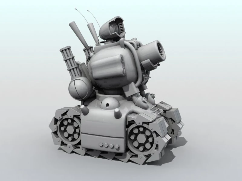 metal slug tank 3D Model .c4d .max .obj .3ds .fbx .stl .blend 