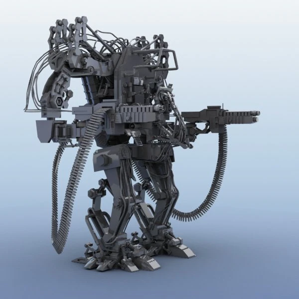 robot 04 3D Model .c4d .max .obj .3ds .fbx .stl .blend 