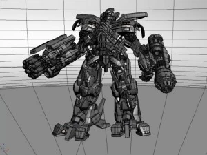 ironhide robotik karakter 3D Model