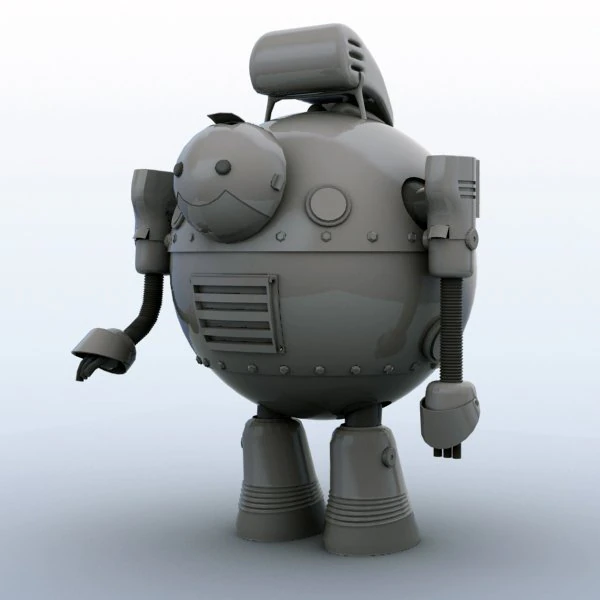 robot 05 3D Model .c4d .max .obj .3ds .fbx .stl .blend 