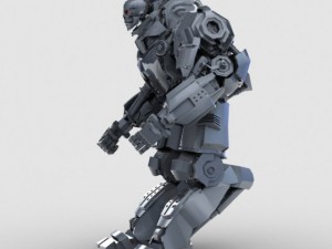 skull robot 3D 모델