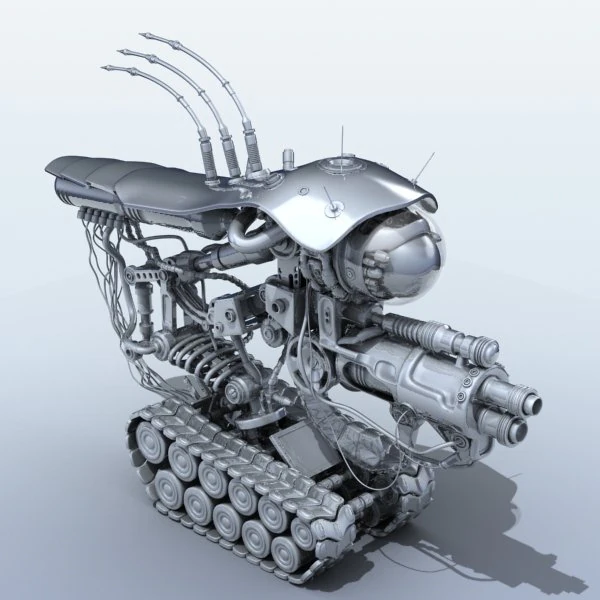 robot 08 3D Model .c4d .max .obj .3ds .fbx .stl .blend 