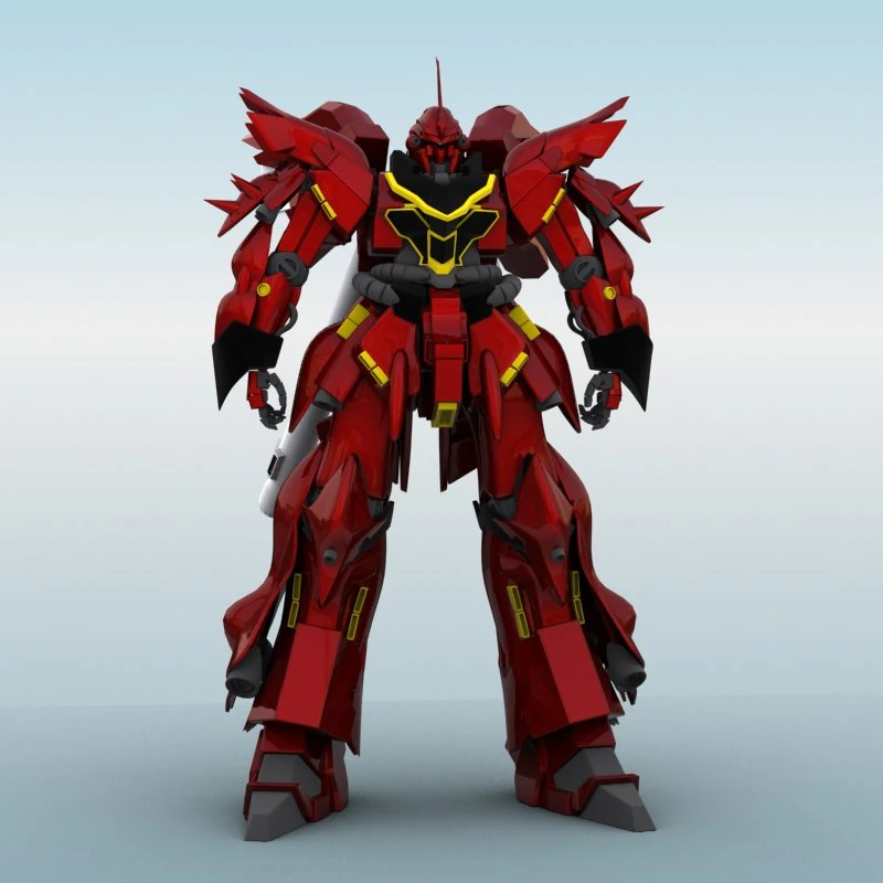 msn06s sinanju ver ka 3D Model .c4d .max .obj .3ds .fbx .stl .blend