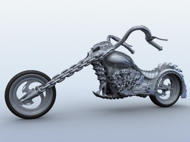 sci fi motorcycle Modèle 3D .c4d .max .obj .3ds .fbx .stl .blend 