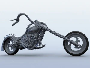 sci fi motorcycle 3D Model
