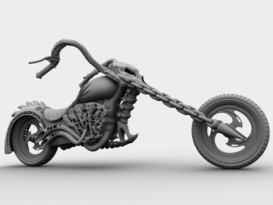 sci fi motorcycle Modèle 3D