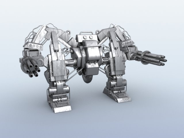 robot 10 3D Model .c4d .max .obj .3ds .fbx .stl .blend 